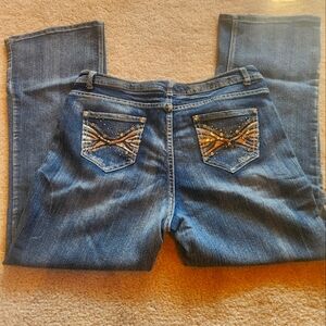 Roz & Ali Rhinestone and Sequin Embellished Bootcut Jeans